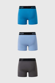 Boxer Hombre Tripack Pretina Gris Oscuro