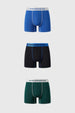Boxer Hombre Tripack Pretina Verde