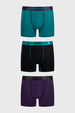 Boxer Hombre Tripack Pretina Violeta
