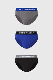 Boxer Hombre Tripack Liso Azul