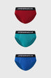 Boxer Hombre Tripack Liso Burdeo