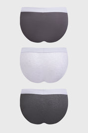 Boxer Hombre Tripack Liso Gris