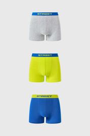 Boxer niño tripack colores azul