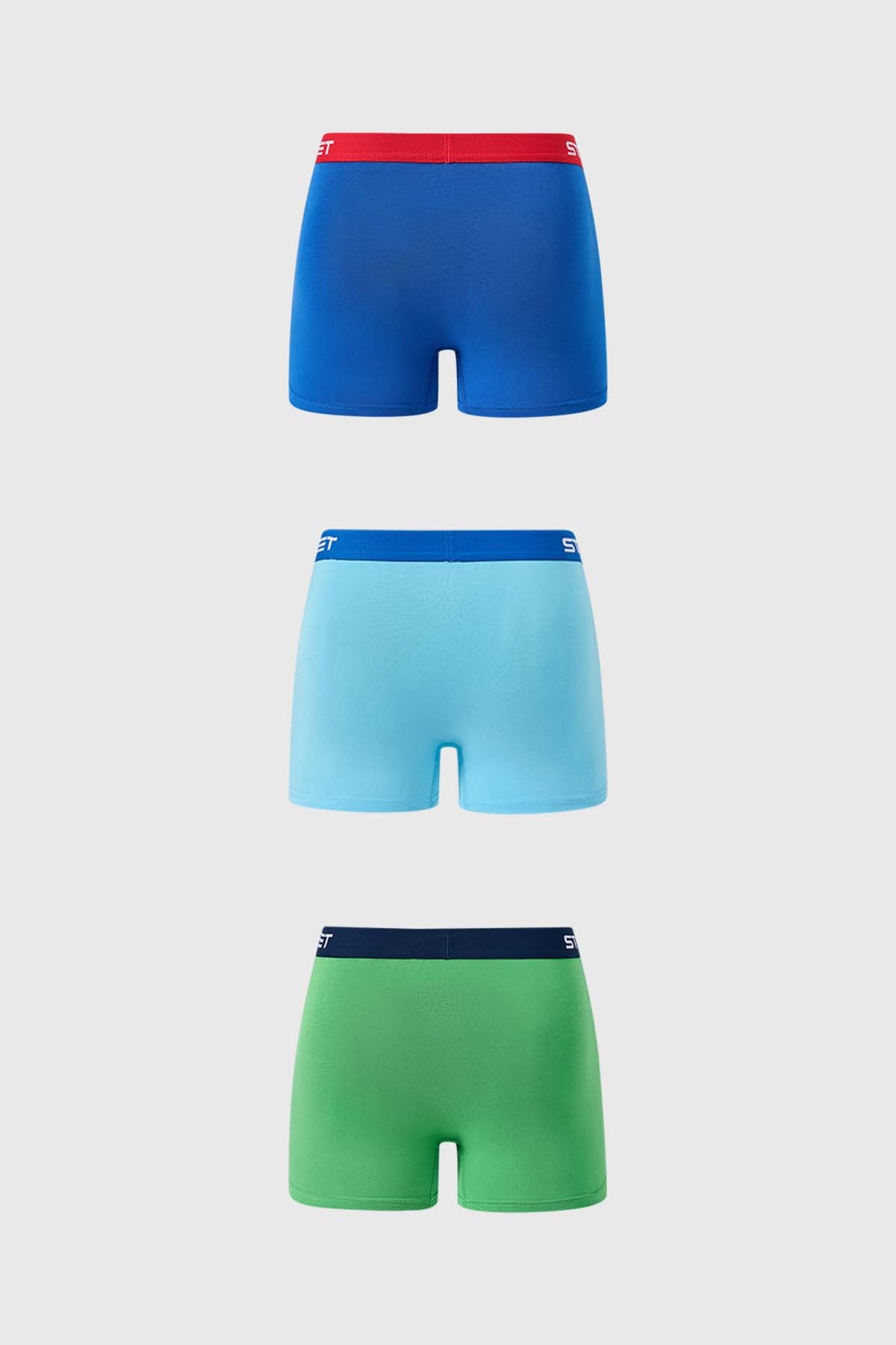 Boxer niño Tripack Colores Verde
