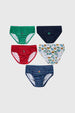 Boxer Niño 5 Pack Print Azul