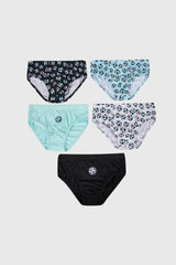 Boxer Niño 5 Pack Print Negro
