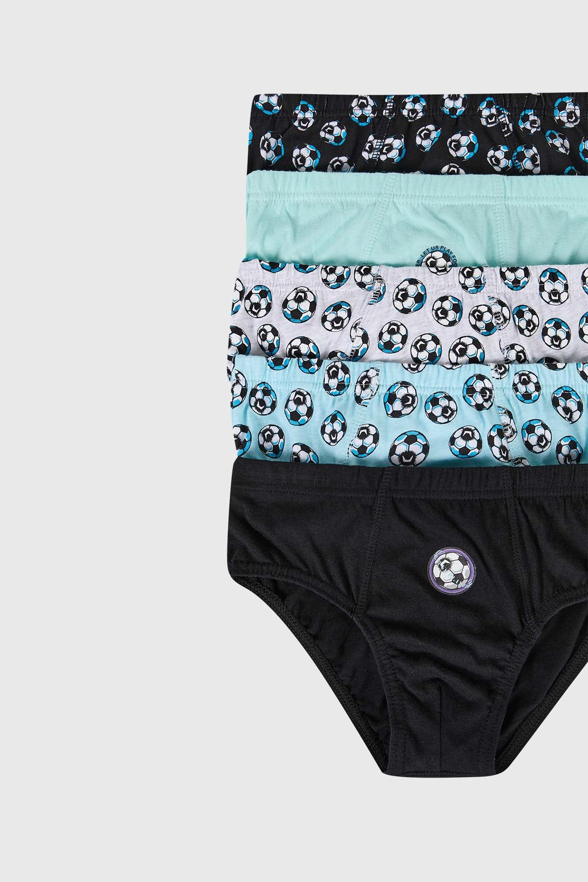 Boxer Niño 5 Pack Print Negro