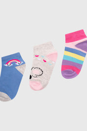 Calceta Deportiva Niña Tripack Lila