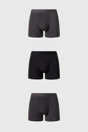Boxer Hombre Tripack Gris Oscuro