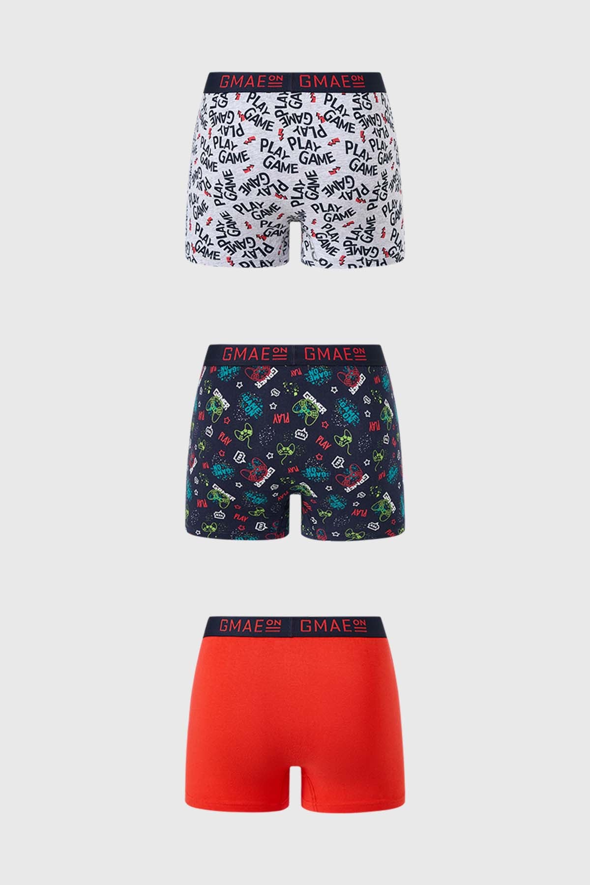 Boxer Niño Tripack Full Rapport Rojo