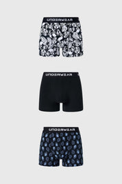 Boxer Hombre Tripack Liso Negro