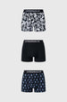 Boxer Hombre Tripack Liso Negro