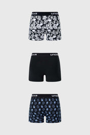 Boxer Hombre Tripack Liso Negro