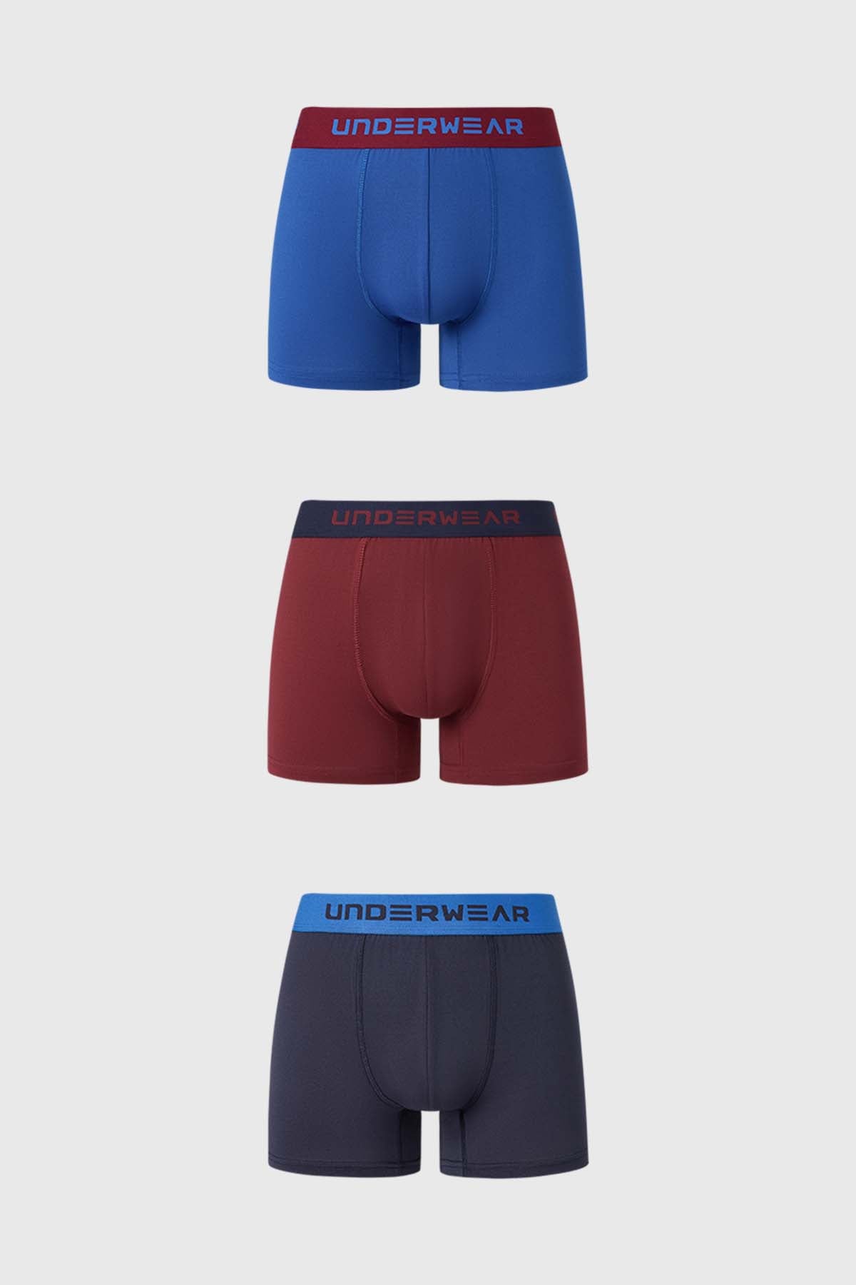 Boxer Hombre Tripack Medio Azul Marino