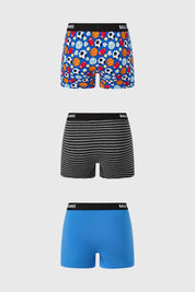 Boxer Niño Tripack Azul