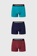 Boxer Hombre Tripack Bamboo Burdeo