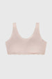 Sostén juvenil palo rosa con diseño liso y tirantes anchos