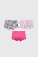 Calzón Niña Tripack Pretina Teens Fucsia