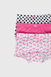 Calzón Niña Tripack Pretina Teens Fucsia