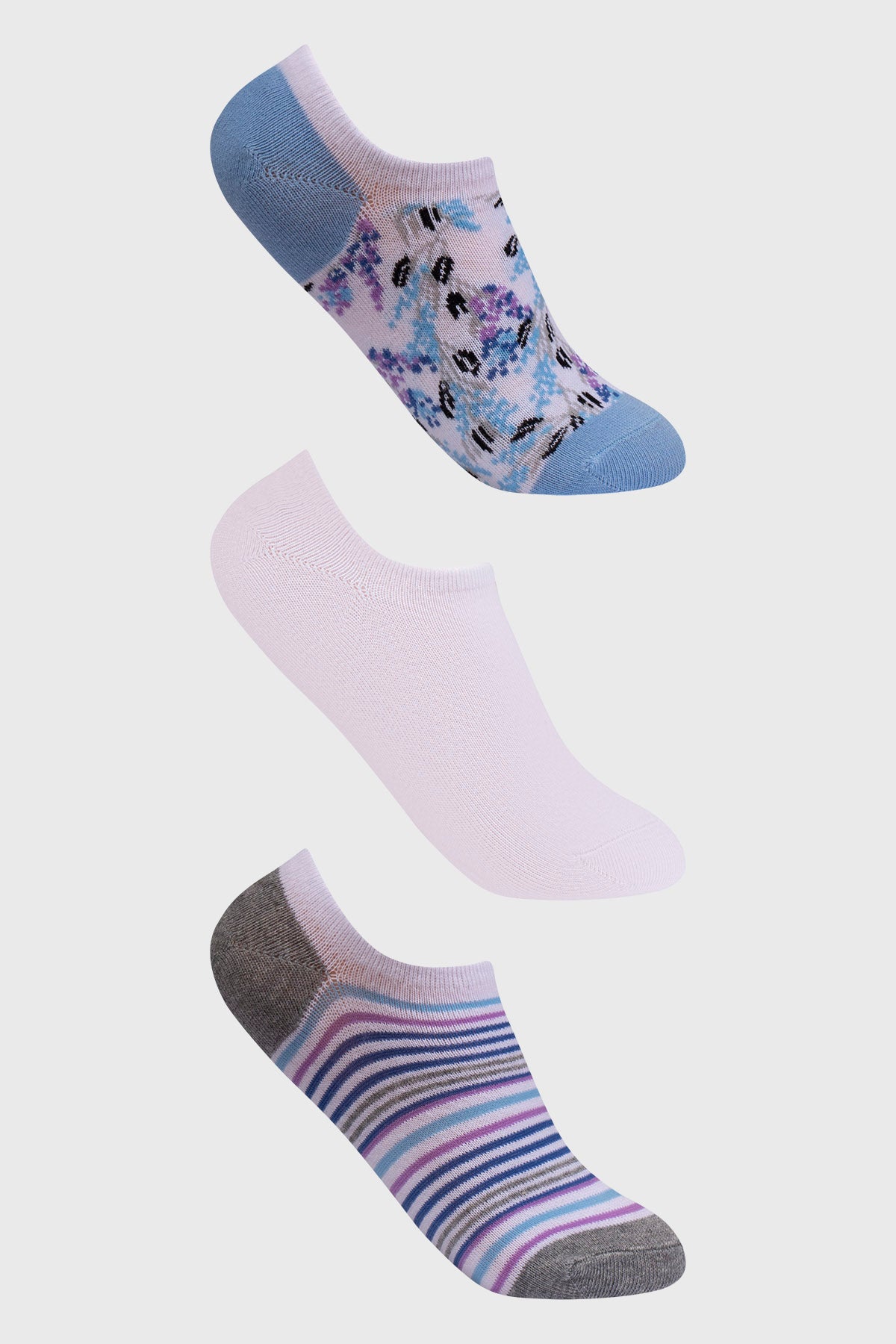 Calceta Deportiva Mujer Tripack Blanco