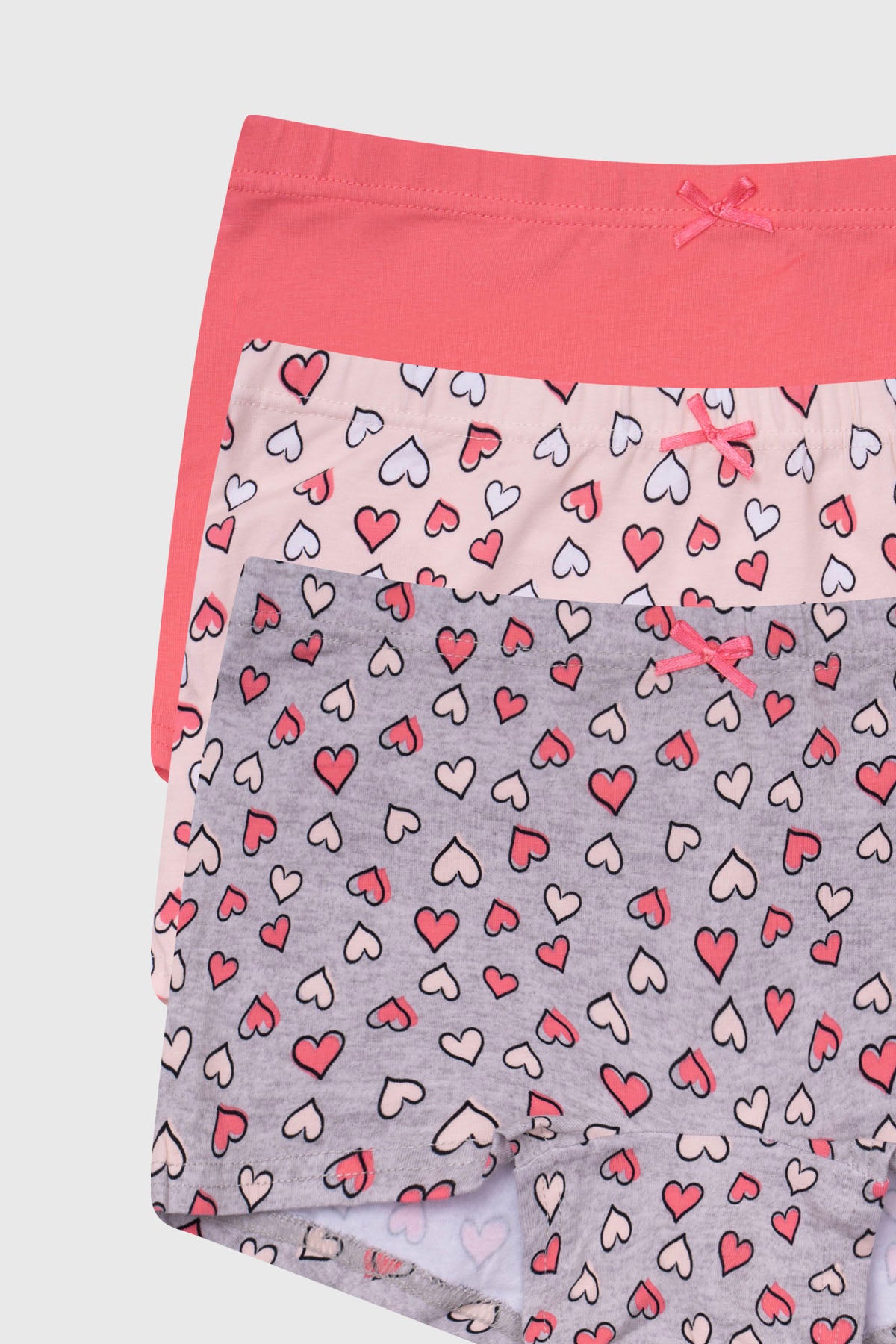 Calzón Niña Tripack Short Gris