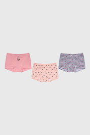 Calzón Niña Tripack Short Rosado