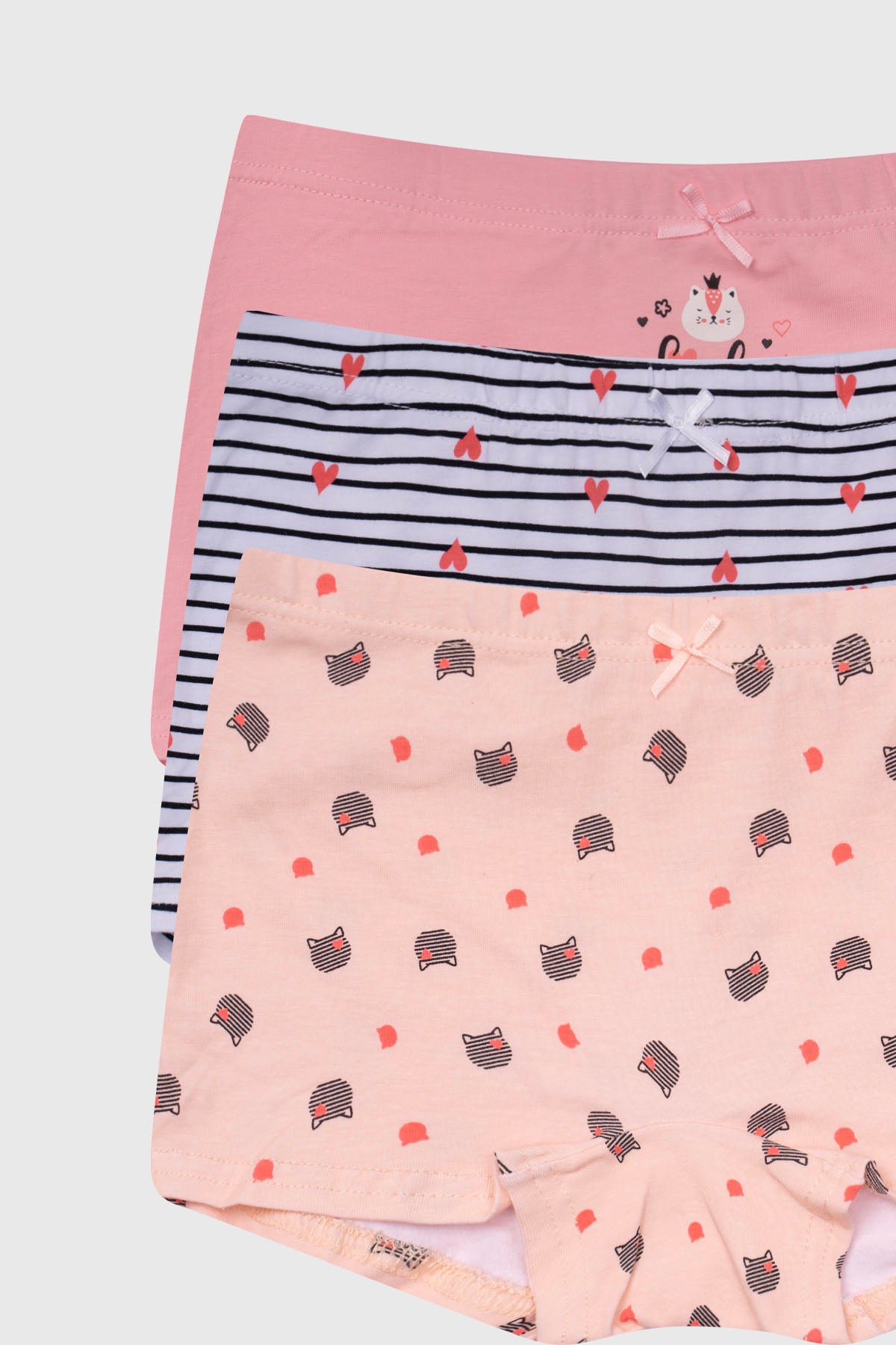 Calzón Niña Tripack Short Rosado