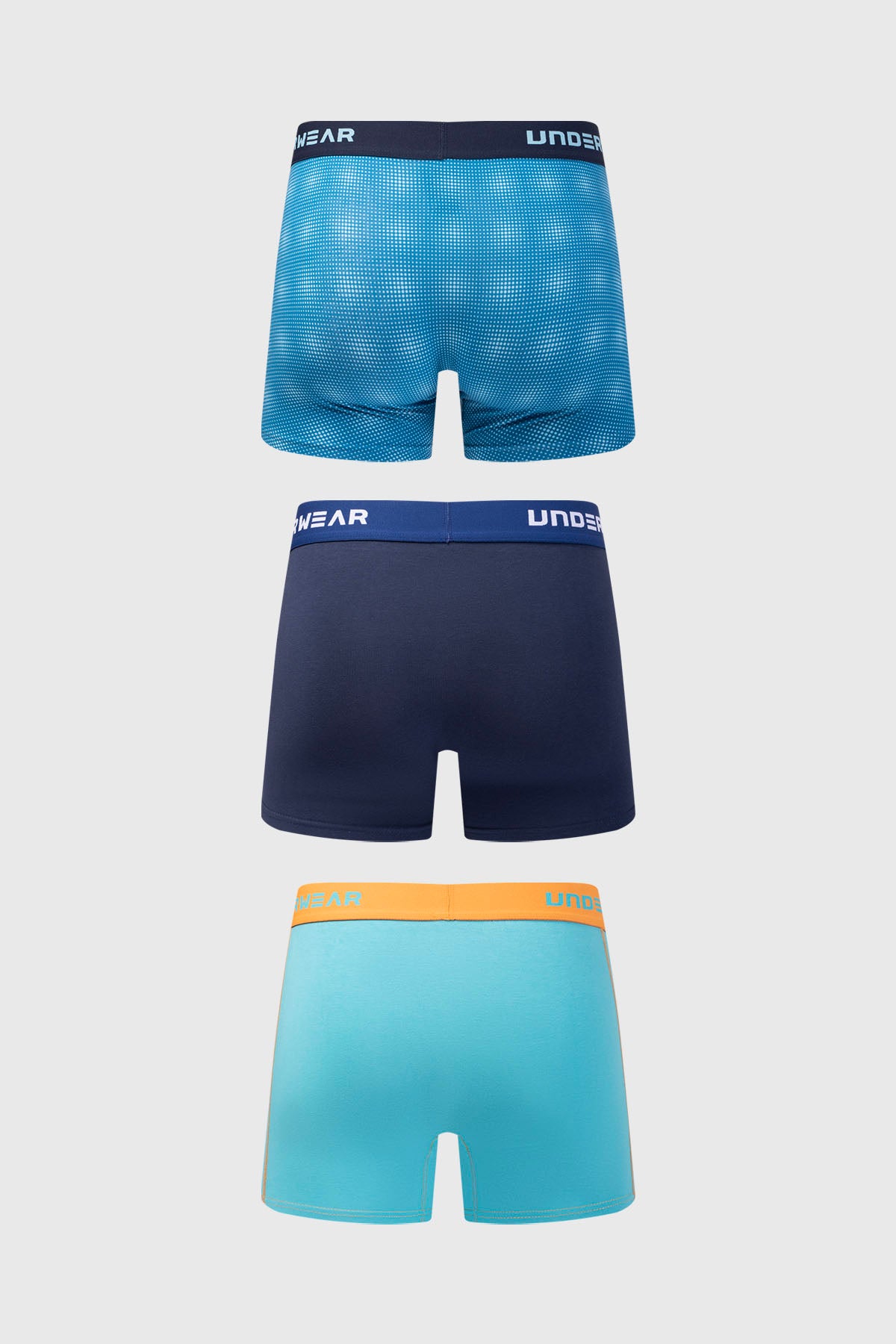 Boxer Hombre Tripack Largo Naranjo