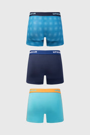 Boxer Hombre Tripack Largo Naranjo