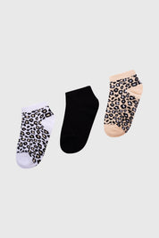 Calceta Deportiva Niña Tripack Beige