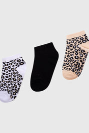 Calceta Deportiva Niña Tripack Beige