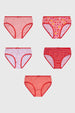 Calzón Niña 5 Pack Full Print Mini Print Rosado
