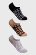 Calceta Deportiva Mujer Tripack Beige