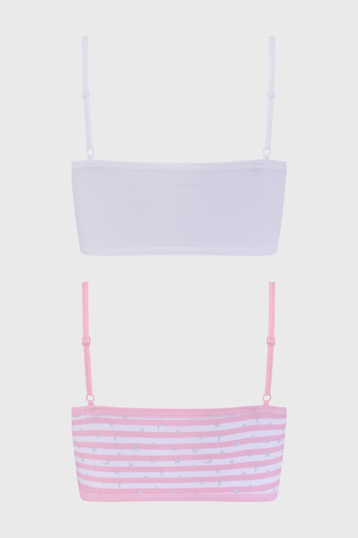 Sostén Mujer Bipack Liso Mini Print Blanco