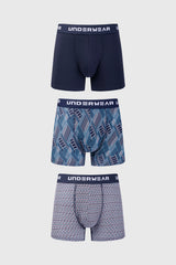Boxer Hombre Tripack Full Azul Marino