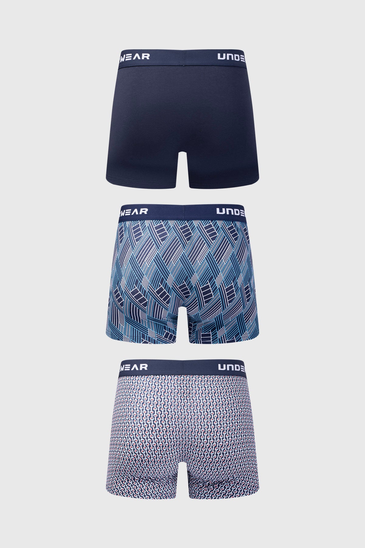 Boxer Hombre Tripack Full Azul Marino