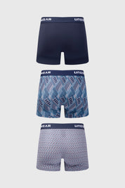 Boxer Hombre Tripack Full Azul Marino