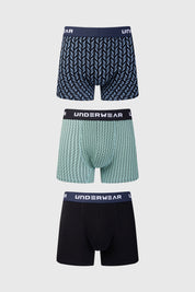 Boxer Hombre Tripack Full Negro