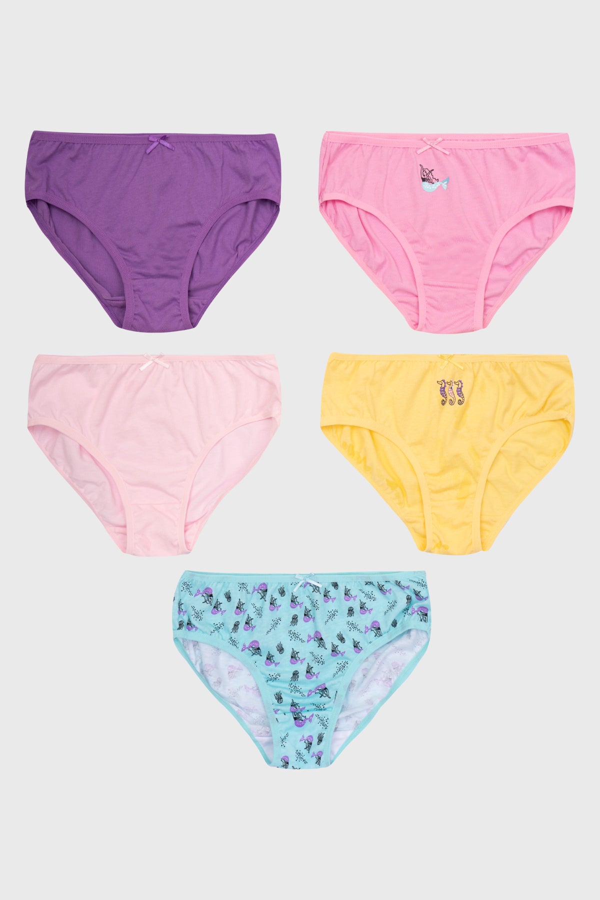 Calzón Niña 5 Pack Full Print Mini Print Fucsia