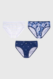 Calzón Niña Tripack Pantaleta Blanco