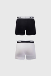 Bipack de boxers para hombre en gris y negro con cinturilla elástica y costuras visibles