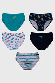 Boxer Niño 5 Pack Full Print Azul