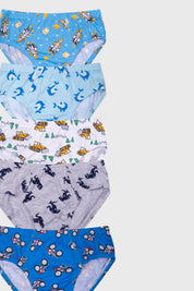 Boxer Niño 5 Pack Full Print Celeste