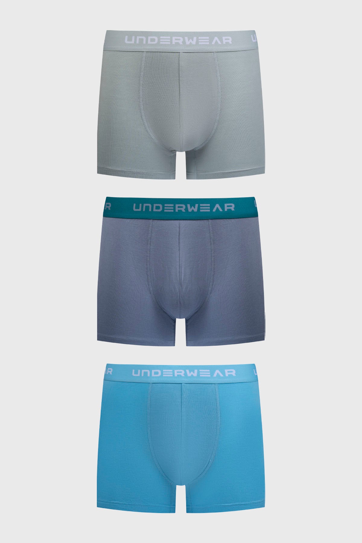 Boxer Hombre Tripack Bamboo Azul