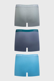 Boxer Hombre Tripack Bamboo Azul
