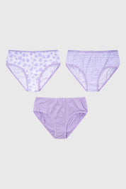 Calzón Niña Tripack Teens Lila