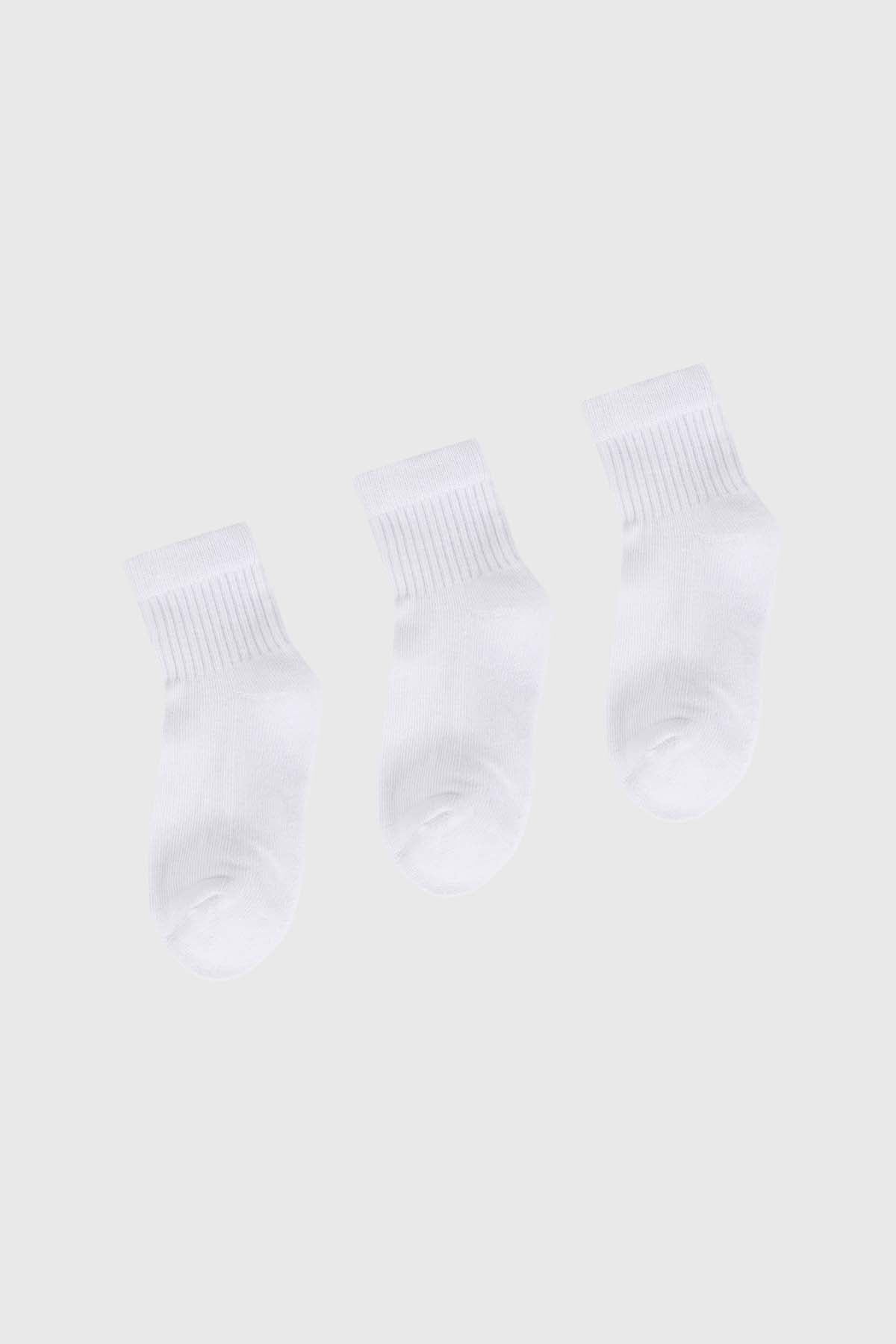 Calcetín de vestir hombre tripack blanco
