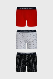 Boxer Hombre Tripack Largo Rojo