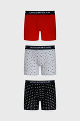 Boxer Hombre Tripack Largo Rojo