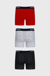 Boxer Hombre Tripack Largo Rojo
